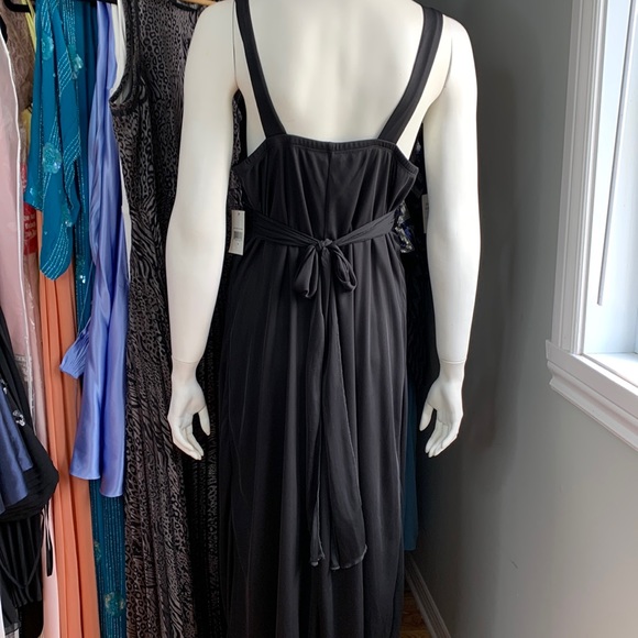 Ruby Rox fit flare cocktail sequins black cream dress new Large 16 - Picture 5 of 8